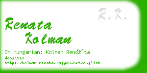 renata kolman business card